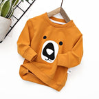Children's Pullover Hoodie with Autumn Winter Bear Print | Streetwear