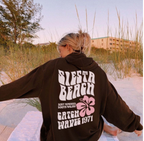 Patterned Print Round Neck Hoodie Top | Streetwear