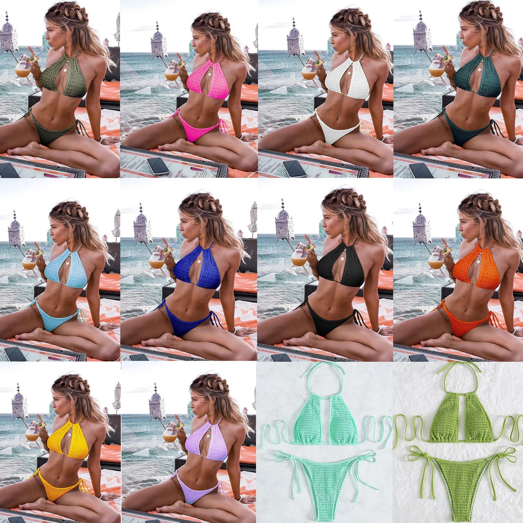 Multicolor Special Fabric Bikini Set for Women
