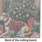 American Foxhound Cozy Christmas Glass Cutting Board