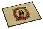 English Cocker Spaniel Christmas Flowers Doormat