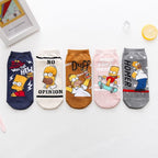 Cute Cartoon Christmas Socks for Women, Cotton Crew Length