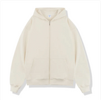 Autumn Winter Terry Hooded Zipper Sweater