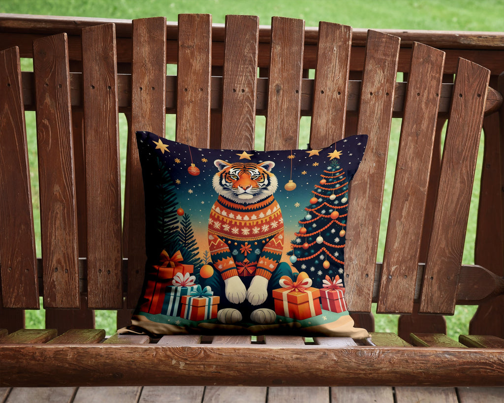 Tiger Christmas Throw Pillow
