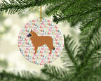 Belgian Shepherd Merry Christmas Ceramic Ornament