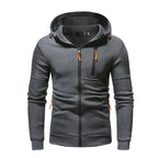 Slim Fit Zipper Hoodie Men's Pullover Sweater | Streetwear