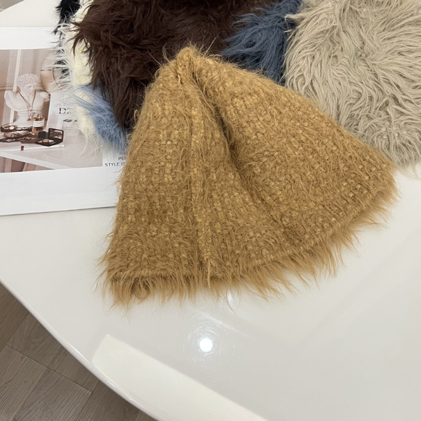 Korean Soft Waxy Long Wool Knitted Baotou Hat | Embroidered Cap