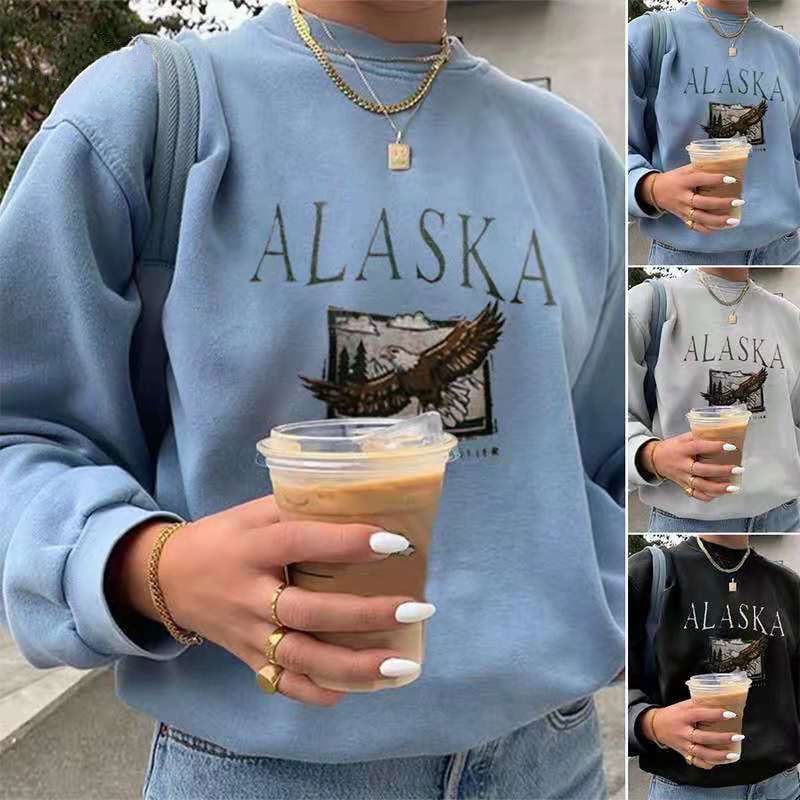 Printed Casual Loose Sweatshirt | Streetwear