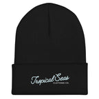 Fancy Tropical Seas Cuffed Beanie | Embroidered Cap