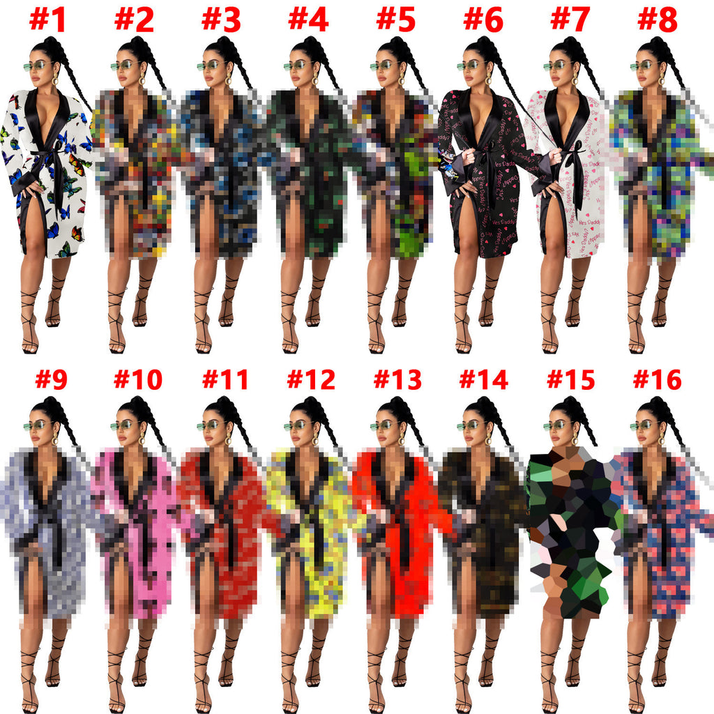 D9452 Women's Loose Sexy Sleepwear Dress & Robe