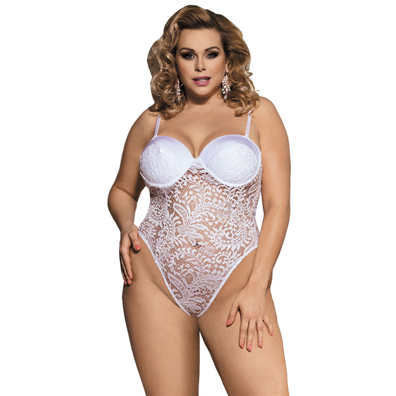 Sexy Lace Bodysuit for Women - Plus Size Teddy Lingerie