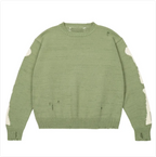 Skull Pattern Loose Fit Jacquard Knit Long Sleeve Sweater