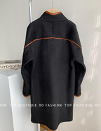 Mid-Length Woolen Windbreaker Coat for Women