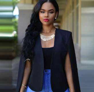 Stylish Women's Blazer Cape - Casual Fashion Jacket (One Piece)