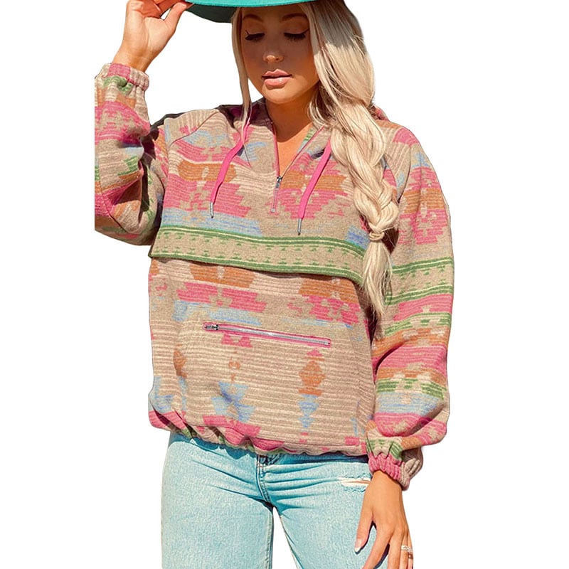 Abstract Printed Hoodie for Women | Streetwear