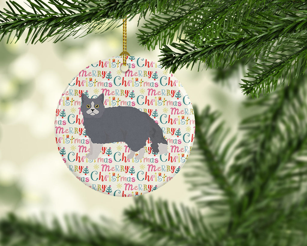 Selkirk Rex #1 Cat Christmas Ceramic Ornament