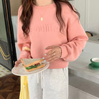 Women's Long-sleeved Sweater with Letter Design