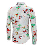Christmas Men's Loose Fit Printed Long Sleeve Shirt