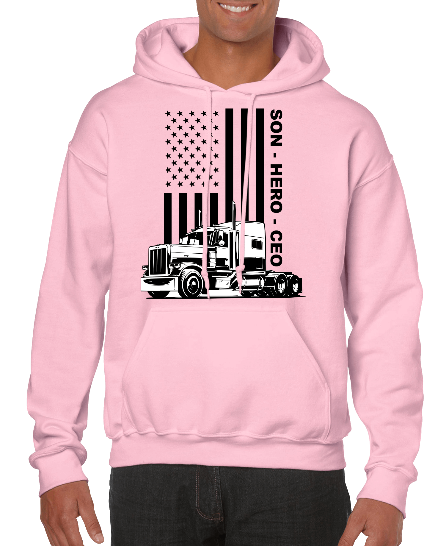 USA Trucker, Son, Hero, CEO Men’s Hoodie | Streetwear