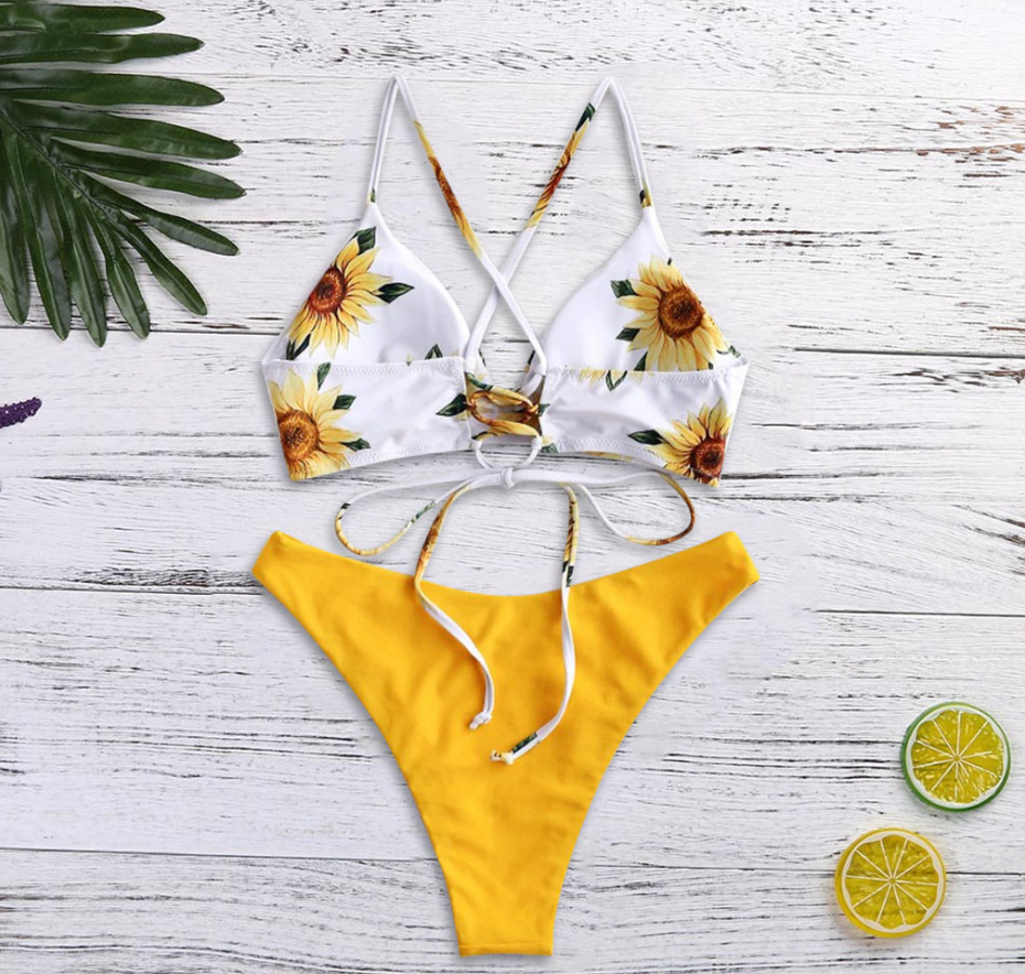 Reversible Daisy Print Swimwear, Stylish & Sexy Design