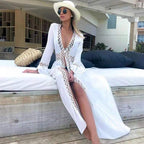 Beach Vacation Bikini Cover-Up Long Loose Dress Cardigan