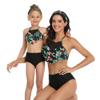 Women's Fashion High-Waist Matching Bikini Swimsuits