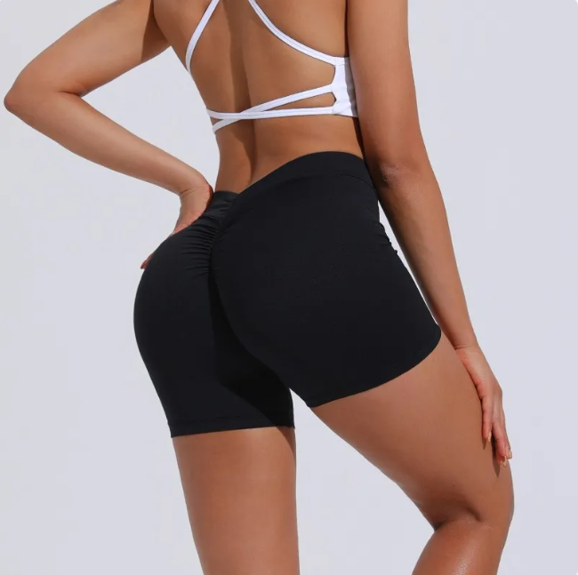 Women's High-Waist V-Back Yoga Shorts