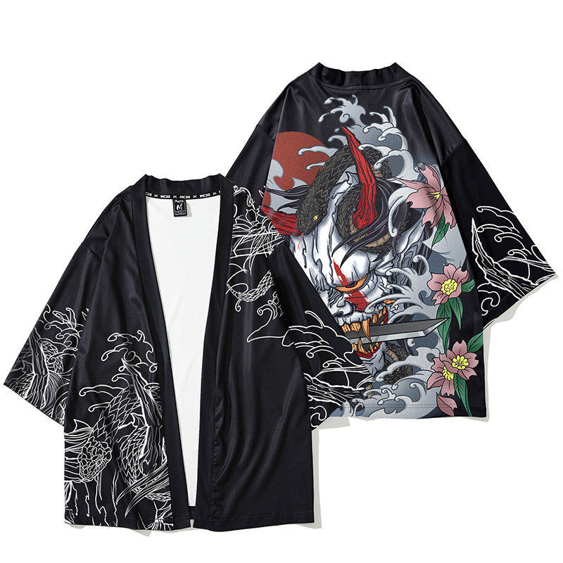 Hand-Painted Cardigan for Men