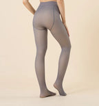 Women's Fashion Simple Gray Leggings Fleece-lined Pants