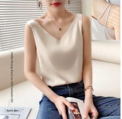 2024 Summer Plus Size Women's Silk Camisole Top