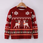 Children's Cartoon Elk Sweater for Christmas & Winter