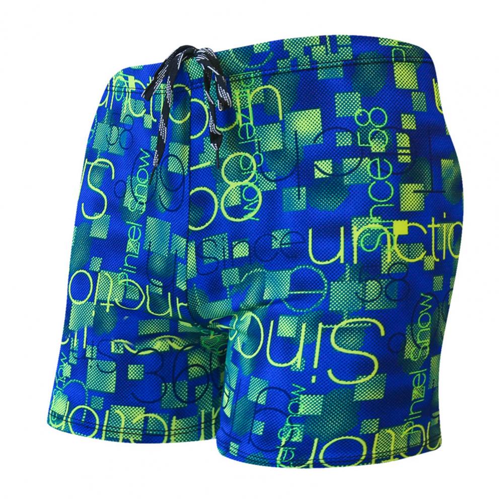 Men's Flame Letter Print Swim Trunks