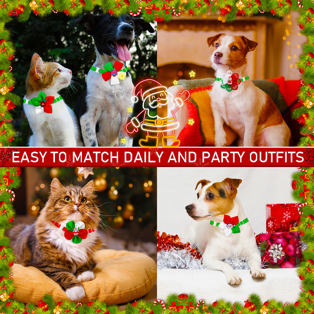 Christmas Pet Bow Tie Ornament for Dogs and Cats