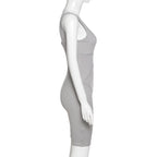 High-Waisted Athletic Bodysuit Shorts for Women