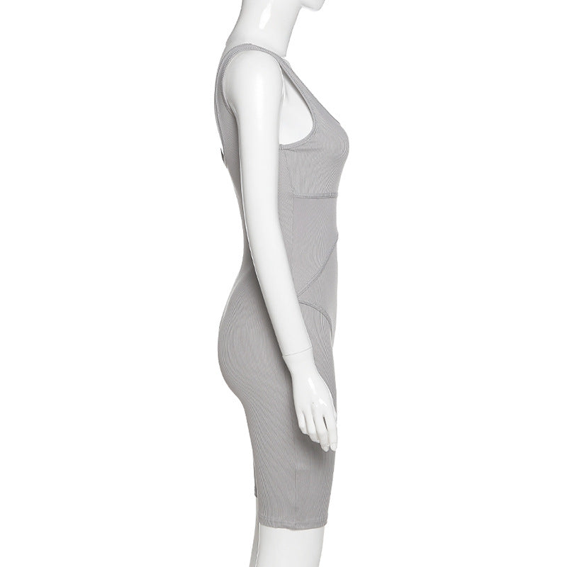 High-Waisted Athletic Bodysuit Shorts for Women