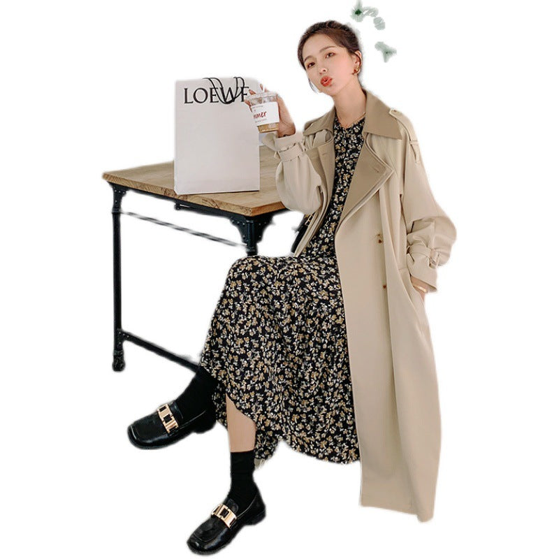Knee-Length Autumn Coat for Casual Goddess Style