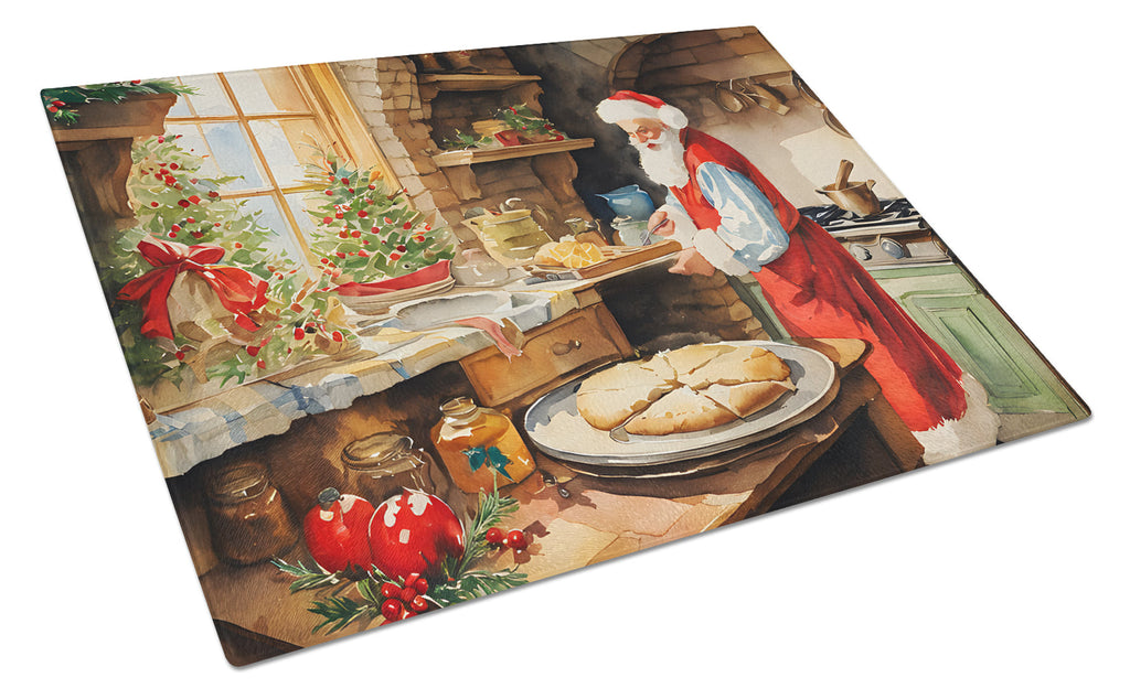 Cookies with Santa Claus Glass Cutting Board