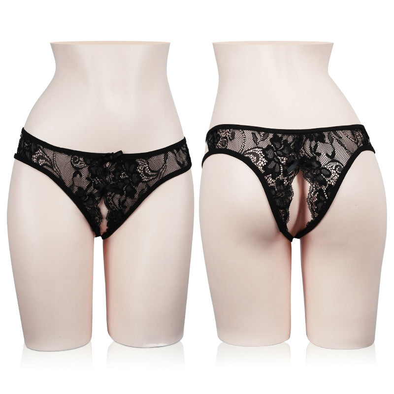 Lace Open-Crotch Thong for Women - Sexy T-Back 6029