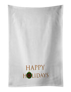 Eurasier - Dog Face Happy Holidays Christmas Kitchen Towel Set of 2