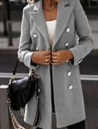 Explosive Double-Breasted Woolen Fashion Coat