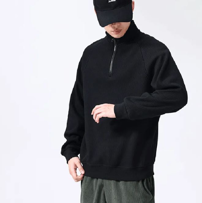 Fashion Stand-collar Fleece Long Sleeve Sweatshirt Winter Warm | Streetwear