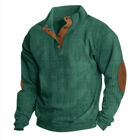 Men’s Stand-Collar Striped Pullover Sweatshirt | Streetwear