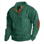 Men’s Stand-Collar Striped Pullover Sweatshirt | Streetwear