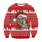 Printed Fawn Long Sleeve Sweater for Couples