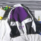 Hip Hop Patchwork Windbreaker Jacket for Men and Women