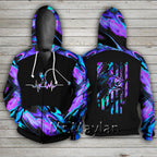 3D Printed Love Fishing Zip Hoodie for Men/Women | Streetwear
