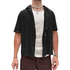 Summer Knit Hollow Short-Sleeve Cardigan