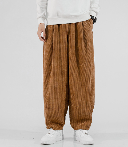 Men's Warm Corduroy Trousers with Cashmere Lining