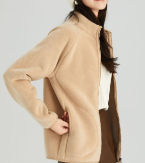 Lambswool Stand Collar Short Cardigan Coat
