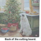 Great Pyrenees Christmas Cookies Glass Cutting Board